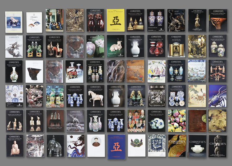 A COLLECTION OF SIXTY SIX AUCTIONS CATALOGUES FROM CHRISTIE'S, ORIENTAL CERAMICS AND WORKS OF ART