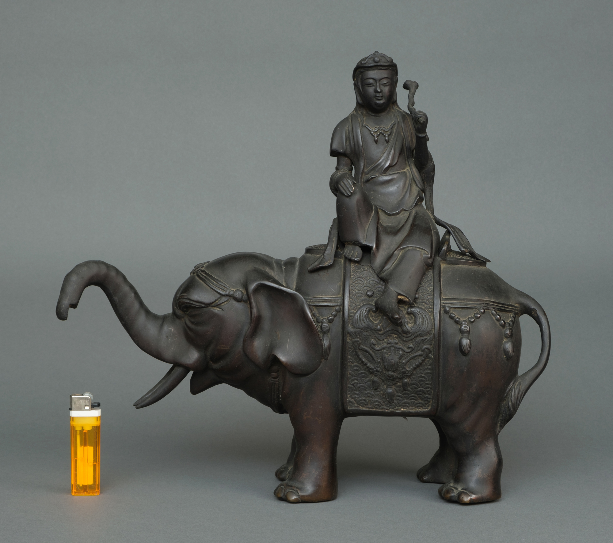 ワンピなど最旬ア！ IN MODELED (CENSER) 香炉 KÔRO BRONZE THE FUGEN OF LIKENESS 工芸品