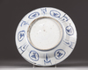 A Chinese blue and white 'Kraak porselein' deer plate