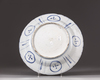A Chinese blue and white 'Kraak porselein' plate