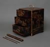 A LACQUERED PORTABLE JAPANESE JÛ’BAKO 重箱 (TIERED FOOD CONTAINER), SECOND HALF 19TH CENTURY