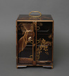 A LACQUERED PORTABLE JAPANESE JÛ’BAKO 重箱 (TIERED FOOD CONTAINER), SECOND HALF 19TH CENTURY