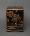 A LACQUERED PORTABLE JAPANESE JÛ’BAKO 重箱 (TIERED FOOD CONTAINER), SECOND HALF 19TH CENTURY