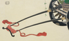 A PAIR OF JAPANESE FLOWER CART WOODBLOCK PRINTS, CIRCA 1950