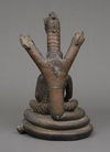A VERY LARGE NEPALESE BRONZE SERPENT KING MUCHILINDA, FIRST HALF 20TH CENTURY