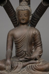 A VERY LARGE NEPALESE BRONZE SERPENT KING MUCHILINDA, FIRST HALF 20TH CENTURY