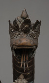 A VERY LARGE NEPALESE BRONZE SERPENT KING MUCHILINDA, FIRST HALF 20TH CENTURY