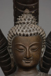 A VERY LARGE NEPALESE BRONZE SERPENT KING MUCHILINDA, FIRST HALF 20TH CENTURY