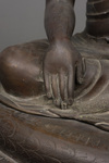 A VERY LARGE NEPALESE BRONZE SERPENT KING MUCHILINDA, FIRST HALF 20TH CENTURY