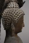 A VERY LARGE NEPALESE BRONZE SERPENT KING MUCHILINDA, FIRST HALF 20TH CENTURY