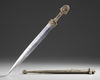 A NIELLO SILVER-MOUNTED STEEL DAGGER (KINDJAL), CAUCASUS, 19TH CENTURY