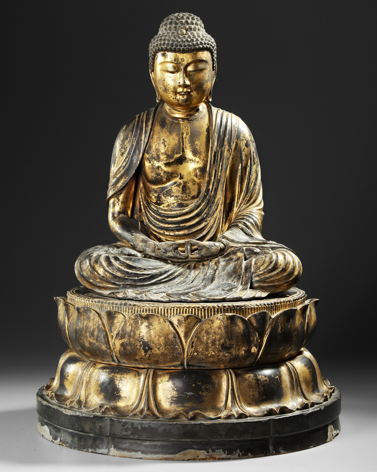 A JAPANESE AMIDA BUDDHA, EARLY EDO PERIOD