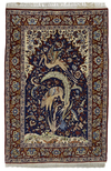 A PERSIAN ISFAHAN RUG WITH SILK PARTS, FROM 1940