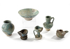 A COLLECTION OF SIX KASHAN POTTERY WARES, PERSIA, 12TH-13TH CENTURY