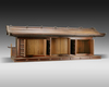 A JAPANESE MODEL OF A SIX 'KEN' WOODEN TEMPLE, 19TH CENTURY