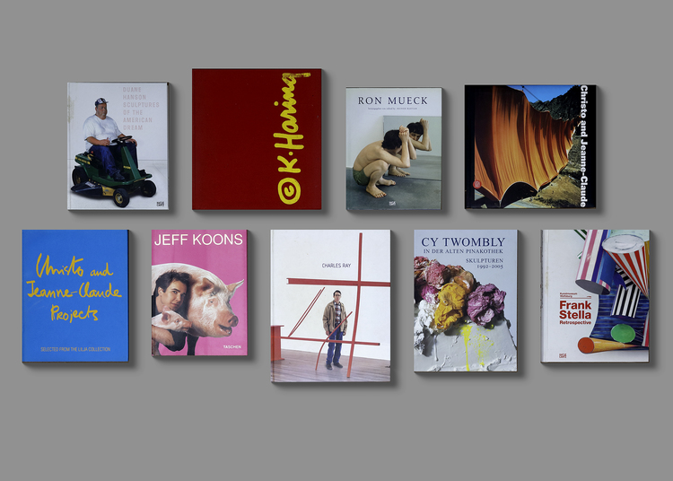 A COLLECTION OF NINE ART BOOKS ABOUT KEITH HARING, JEFF KOONS, CHARLES RAY AND OTHERS