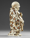A JAPANESE SATSUMA FIGURE (LUCKY GOD HOTEI),  MEIJI PERIOD (1868-1912)