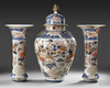 A FRENCH SAMSON-IMARI 3 PIECE SET, 19TH CENTURY