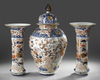 A FRENCH SAMSON-IMARI 3 PIECE SET, 19TH CENTURY