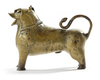 A MUGHAL BRASS INCENSE BURNER IN THE FORM OF A LION, INDIA, 17TH CENTURY