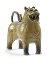 A MUGHAL BRASS INCENSE BURNER IN THE FORM OF A LION, INDIA, 17TH CENTURY