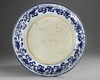 A CHINESE BLUE AND WHITE 'BIRDS' CHARGER, QING DYNASTY (1644–1911)