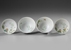 A PAIR OF CHINESE FAMILLE ROSE BOWLS AND COVERS, 19TH-20TH CENTURY