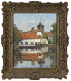 ANNA KOPPENOL-LEHMAN (1876-1956), VIEW OF LINSCHOTEN, OIL ON CANVAS