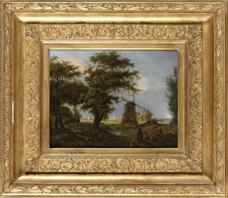 PIETER CLAUS JR. (1778-1864) LANDSCAPE POSSIBLY NEAR EGMOND, OIL ON PANEL