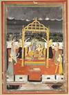 KRISHNA AND RADHA UNDER A GOLDEN CANOPY, 19TH CENTURY