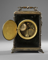A FRENCH BLACK LACQUERED MANTLE CLOCK, JAPY FRÈRES, 19TH CENTURY