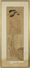 JAPANESE WOODBLOCK PRINT OF AN ELEGANT GEISHA
