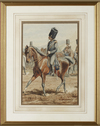 WILLEM CONSTANTIJN STARING (1847-1916), 'GELE RIJDER', OFFICER OF THE MOUNTED ARTILLERY ON HORSEBACK, WATERCOLOUR ON PAPER