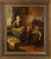 LOUIS SOONIUS (1883-1956), 'BLOWING BUBBLES', OIL ON CANVAS
