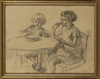 LOUIS SOONIUS (1883-1956), 'BLOWING BUBBLES', OIL ON CANVAS