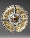 AN OSTROGOTHIC SILVER GILT PENDANT, 5TH-6TH CENTURY AD