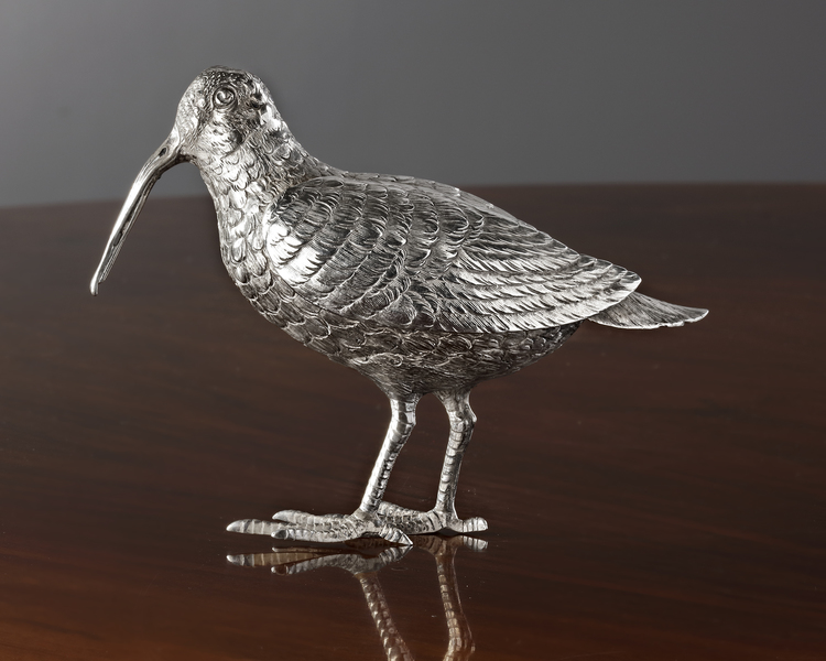 A GERMAN SILVER SNIPE, 20TH CENTURY
