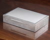 AN AMERICAN STERLING SILVER CIGAR BOX, MID 20TH CENTURY