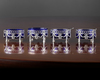 FOUR DUTCH SILVER SALTS WITH BLUE GLASS LINERS, 20TH CENTURY