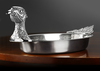 A LARGE AND IMPRESSIVE SILVER PLATED PHEASANT DISH, 20TH CENTURY