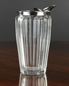 A GERMAN SILVER MOUNTED CUT GLASS COCKTAIL SHAKER/JUG, 20TH CENTURY