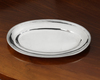 A SMALL FRENCH OVAL SILVER TRAY, 18TH CENTURY
