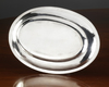 A SMALL FRENCH OVAL SILVER TRAY, 18TH CENTURY