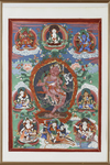 THANGKA DEPICTING VAJRAYOGINI WITH DEITIES, LATE 19TH CENTURY
