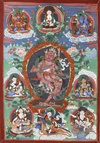 THANGKA DEPICTING VAJRAYOGINI WITH DEITIES, LATE 19TH CENTURY