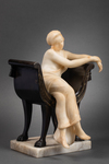 AN ART NOUVEAU STYLE SCULPTURE, ITALIAN SCHOOL, ART NOUVEAU PEROD