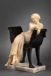 AN ART NOUVEAU STYLE SCULPTURE, ITALIAN SCHOOL, ART NOUVEAU PEROD