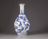 A large blue and white vase for the Japanese market