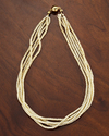 A SCHOEFFEL PEARL NECKLACE WITH 5 STRANDS AND AN 18 CARAT LOCK