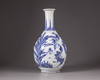 A large blue and white vase for the Japanese market